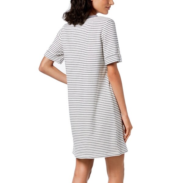 tommy hilfiger black dress with white collar