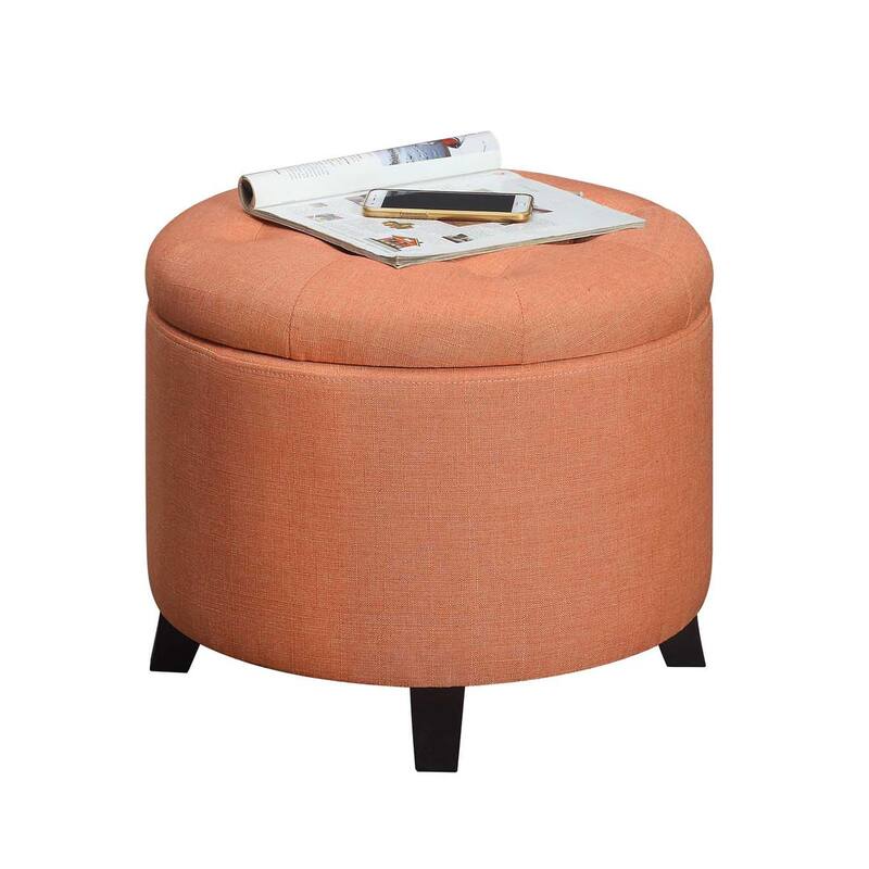 Convenience Concepts Designs4Comfort Round Storage Ottoman
