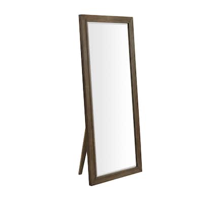 Preston 30" Wide Bedroom Floor Mirror, Weathered Vintage Oak