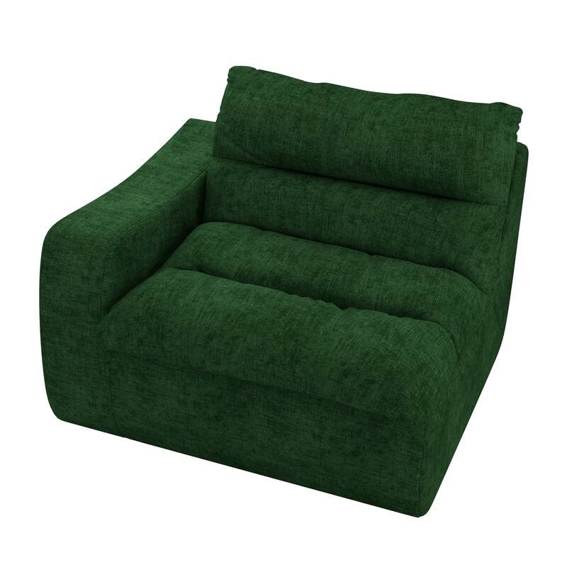 Lazy floor sofa, modern floor lounge chair with left arm, comfortable beanbag sofa, suitable for living room bedroom office