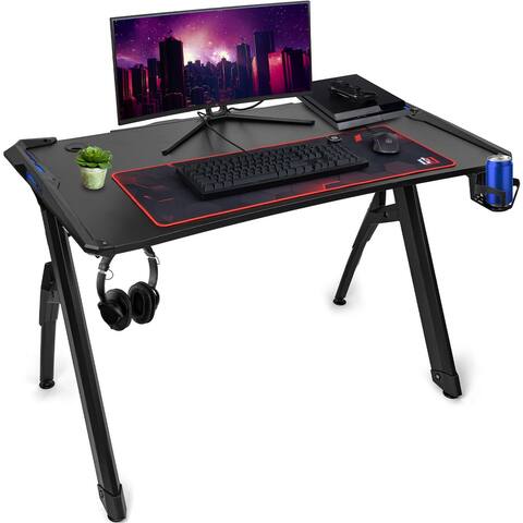 Deco Gear 47" LED Carbon Fiber Surface Gaming Desk