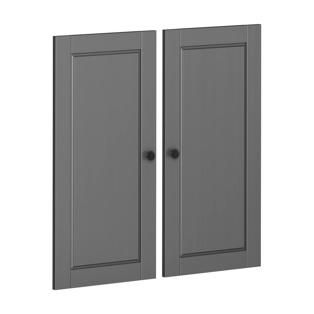 Palace Imports 100% Solid Wood Modular Kitchen Pantry Double Door Kit - Set of 2