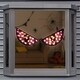 preview thumbnail 3 of 2, Lighted Eyes Halloween Window Silhouette Decorations - 40" - Purple - Set of 2
