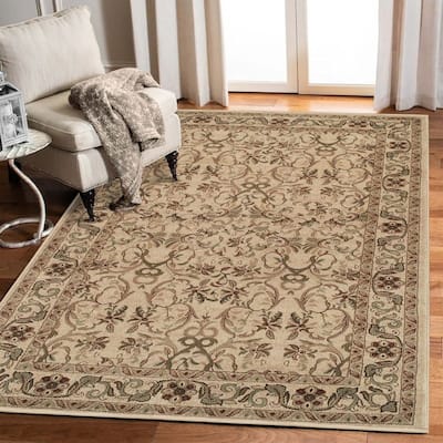 Superior Traditional Oriental Floral Medallion Indoor Area Rug