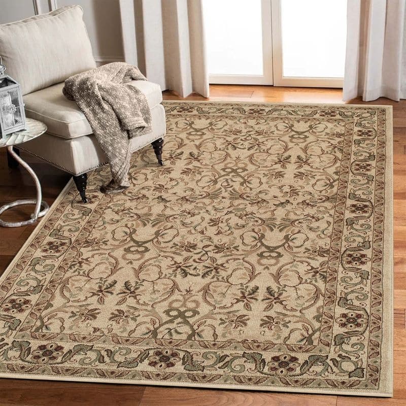 Superior Traditional Oriental Floral Medallion Indoor Area Rug