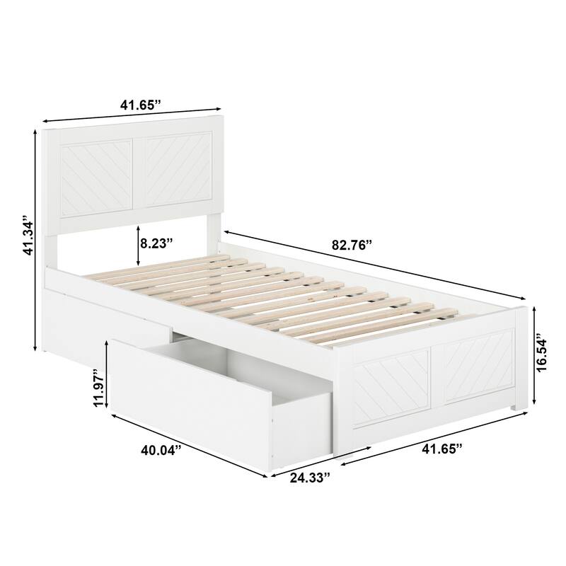 Canyon Platform Bed with Matching Footboard & Storage Drawers