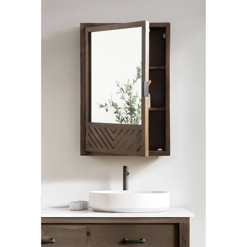 Kate and Laurel Mezzeta Bathroom Cabinet with Mirror