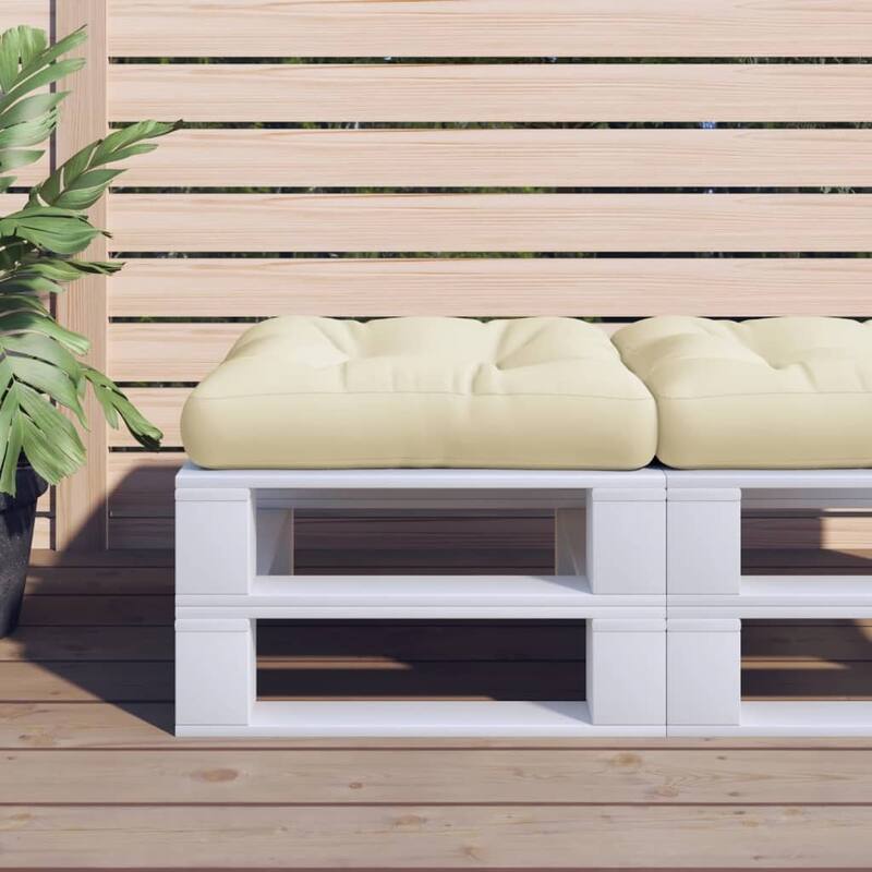 vidaXL Pallet Cushions Outdoor Sofa Pillow Seat Pad Decorative Cushion Fabric - Cream (1)