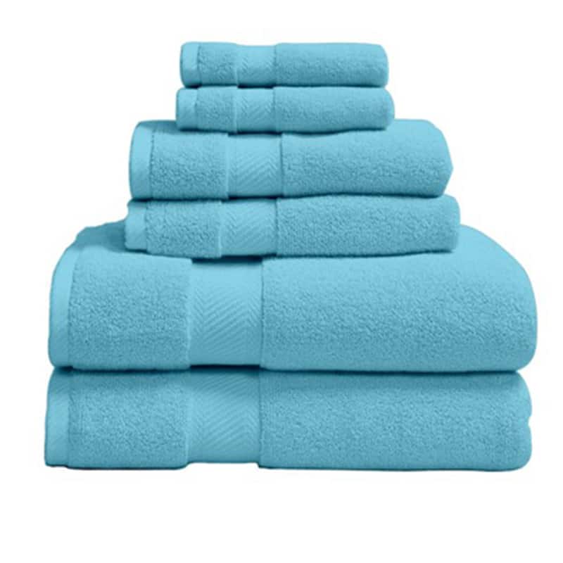 Soft and Plush Bath Towel Set - 100 Percent Cotton - 6-Piece - N/A