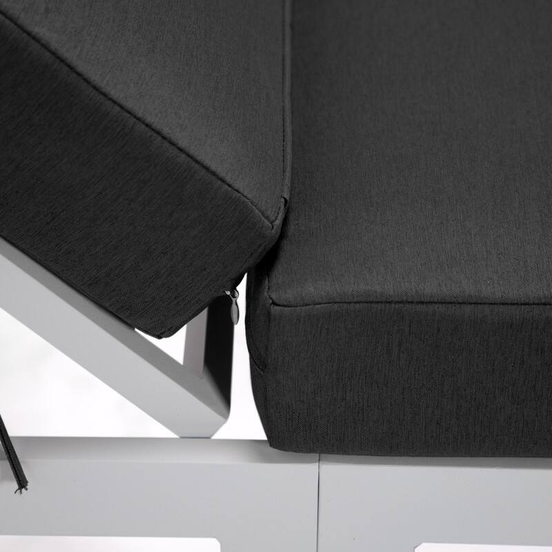 Chelsea Adjustable Chaise Lounge with UV-Resistant Frame, Removable Washable Cushions, Non-Slip Feet (Set of 2)