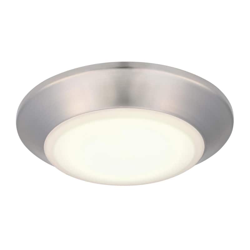Westinghouse 6-Inch Dimmable ENERGY STAR LED Indoor/Outdoor Surface Mount Wet Location - Brushed Nickel (New Version)