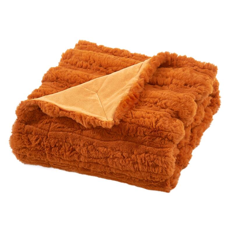 Home Soft Things Line Drawing FauxFur Throw Soft Blanket for Couch