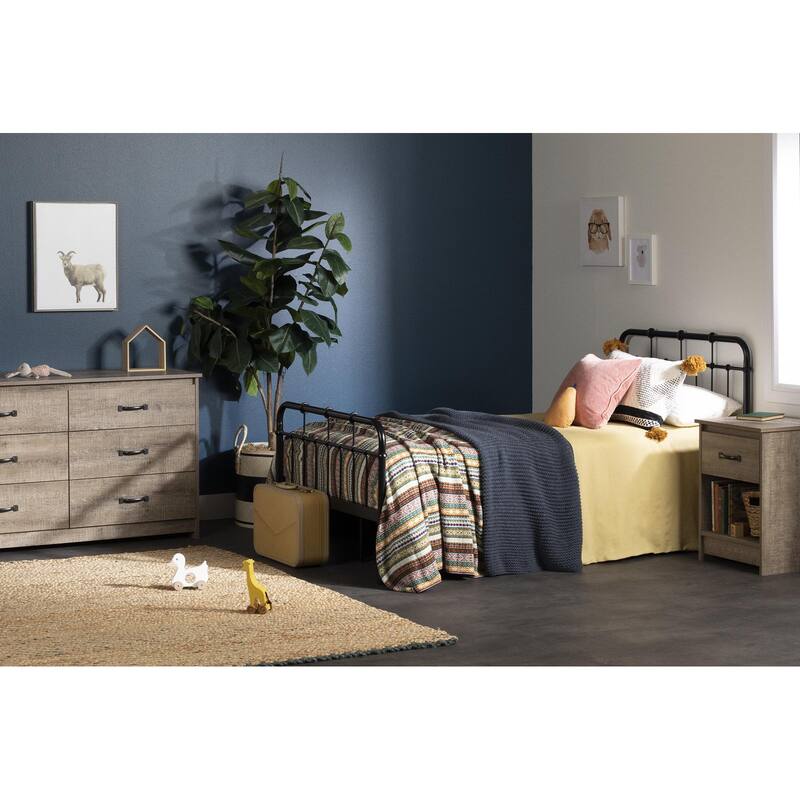 South Shore Tassio Metal Complete Platform Bed