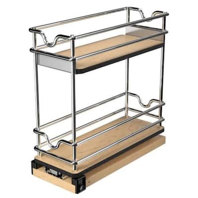 Rev-A-Shelf 5WU2-5W1-1 Wood Classics 4-1/2"W Two Tier Wire Pull /