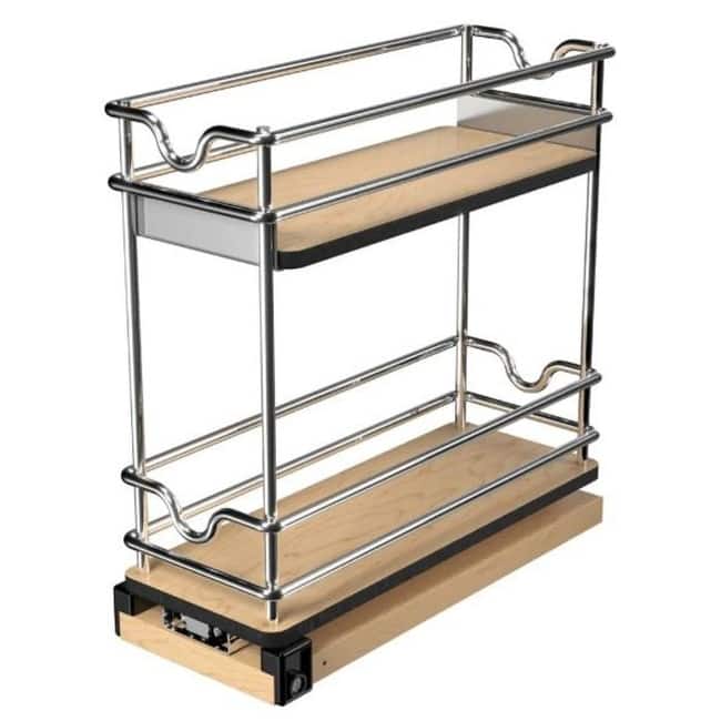 Rev-A-Shelf 5WU2-5W1-1 Wood Classics 4-1/2"W Two Tier Wire Pull /