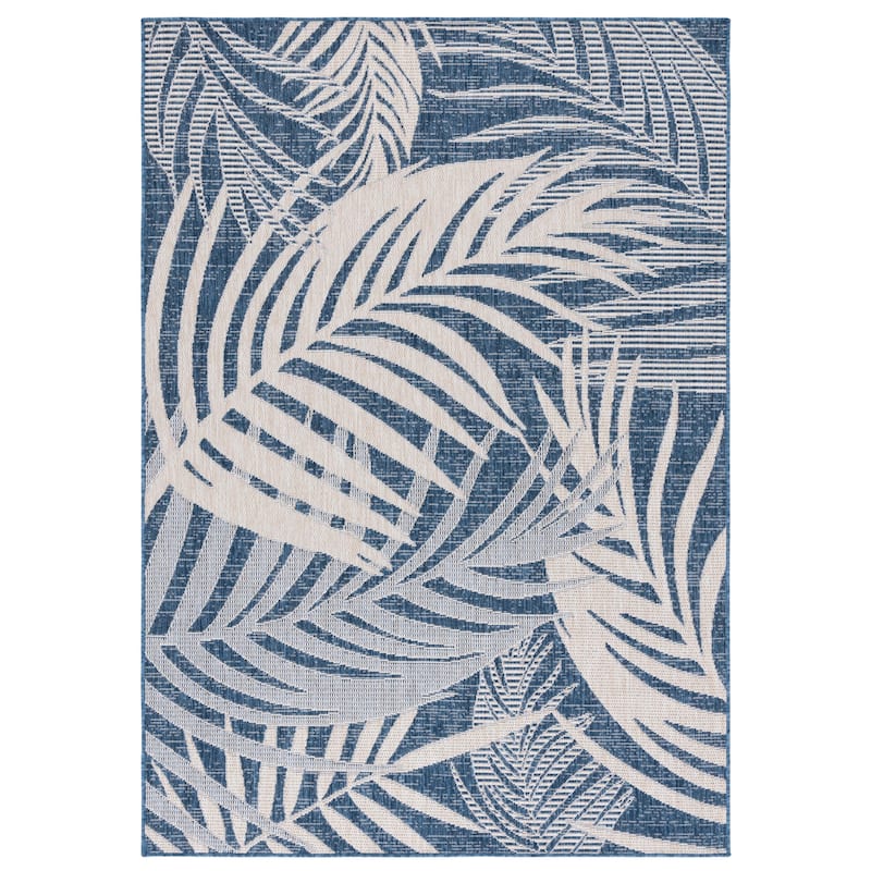 SAFAVIEH Beach House Nassrin Transitional Rug - 5'3" x 7'6" - Blue/Ivory