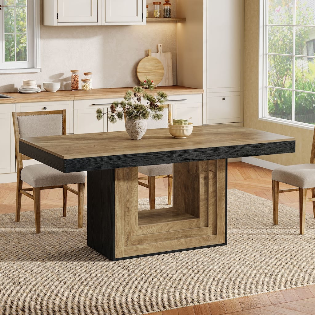 63" Rectangle Kitchen Table for 4-6 People