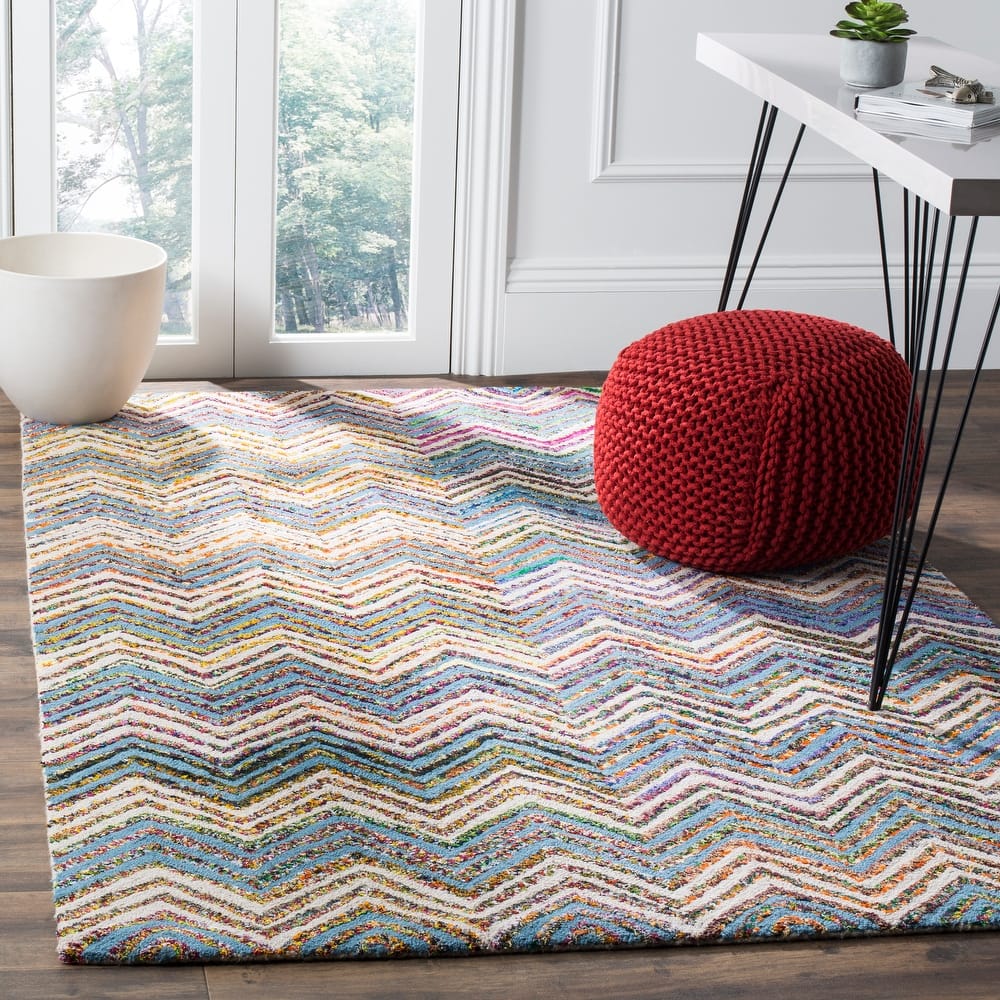SAFAVIEH Handmade Nantucket Ynes Contemporary Cotton Rug