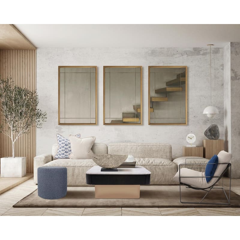 Allan Andrews French Panel Framed Decorative Wall Mirror