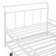 preview thumbnail 40 of 40, Metal Daybed with Trundle Bed and Curved Handle