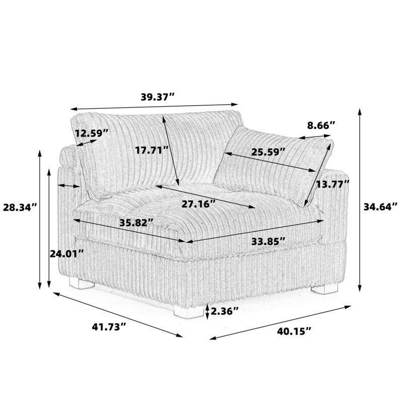 Plush Faux Fur Accent Sofa Chair