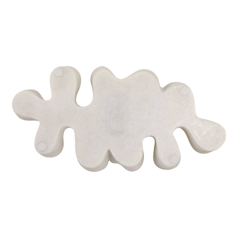 Resin Decorative Bowl Wave-Shaped Modern Sculptural Design - 21" White - 21.25" x 11" x 3.25"