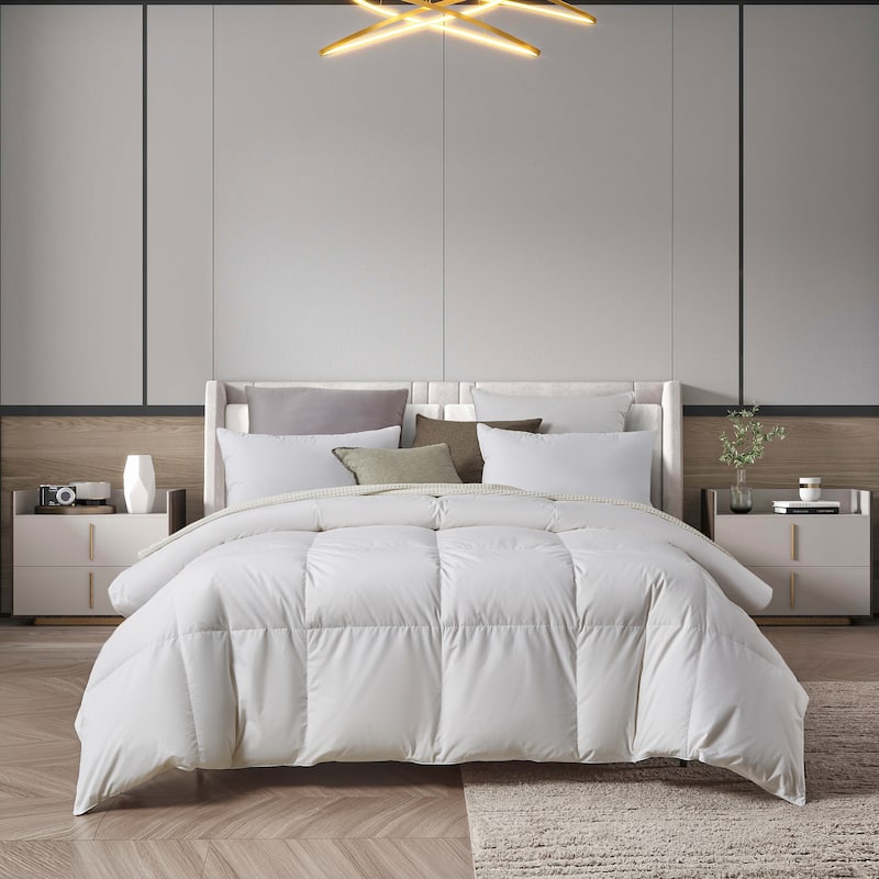 Farm To Home Organic Blended Cotton White Down Comforter