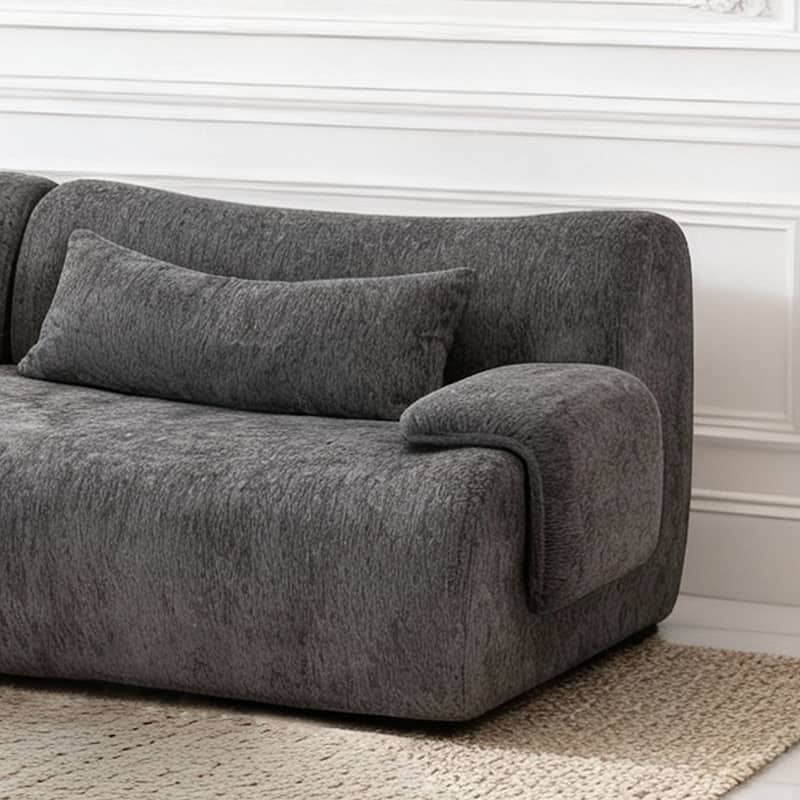 118" Boneless Couches for Living Room, Sectional Couches Modular Sofa with Ottoman, Memory Foam Cloud Couch