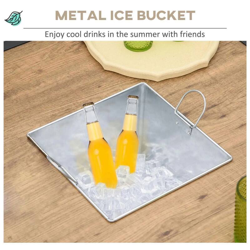 5-Piece Outdoor Dining Set, Chill Compartment, 4 Rocking Chairs