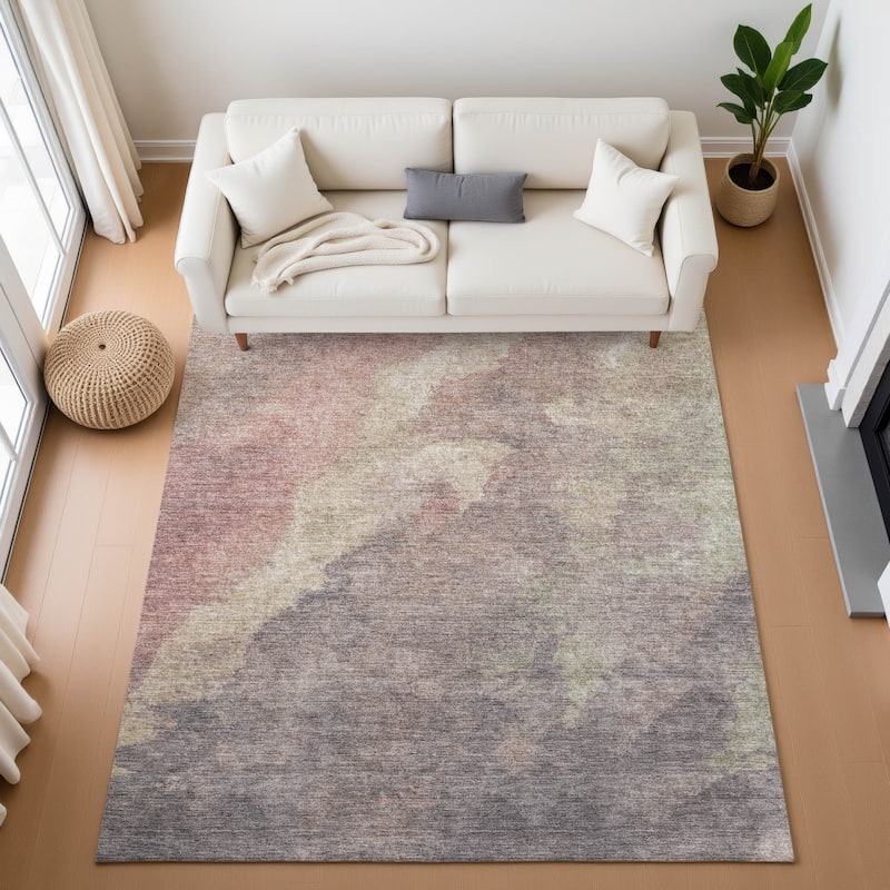 Premium Washable Super Soft Abstract Ombre Mayfield Rug - Copper - 2'6" x 3'10"