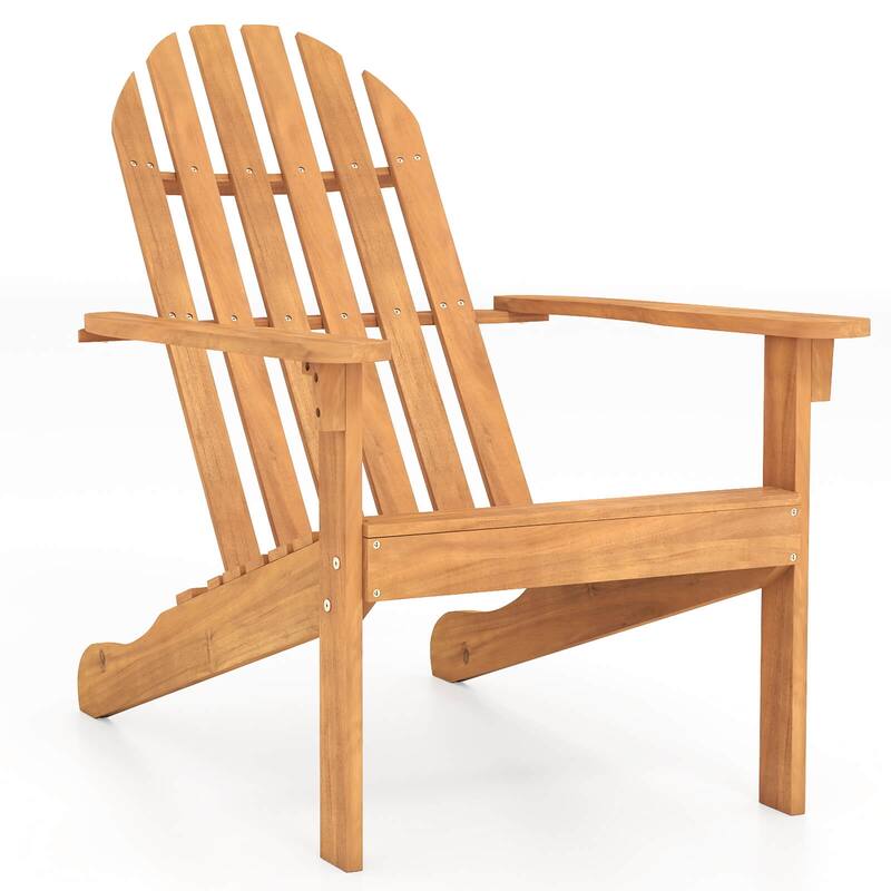 Costway 1/2/4 PCS Patio Adirondack Chair with Inclined Seat High - 1 PCS