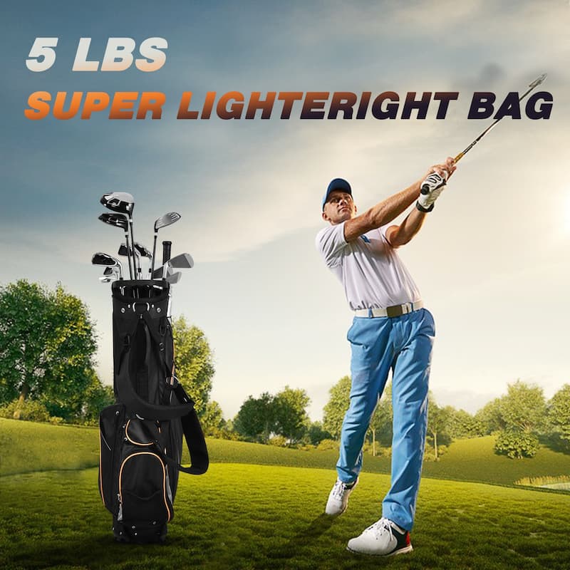 Costway Golf Stand Bag Portable Lightweight Golf Carry Club Bag w/ - See Details