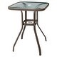 preview thumbnail 2 of 5, VredHom High Dining Bistro Table with Umbrella Hole - 26.77" L x 26.77" W x 35.04" H 26.77" L x 26.77" W x 35.04" H - Brown