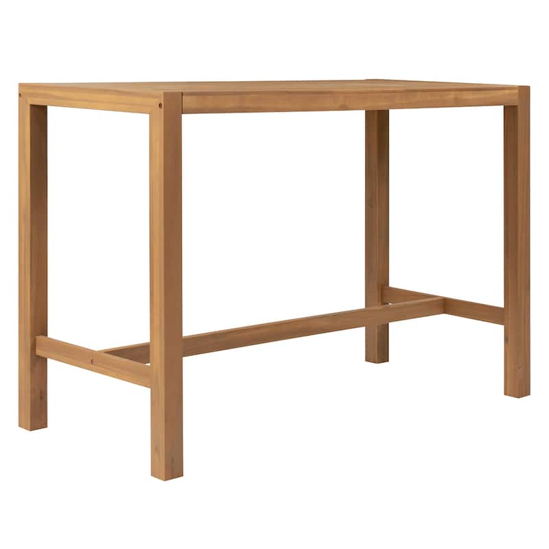 Rustic Patio Bar Set, 5-Piece Outdoor Furniture with Ergonomic Chairs and Solid Wood Tabletop