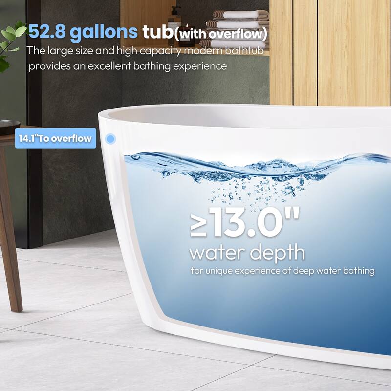 Lahore Freestanding Acrylic Soaking Bathtub