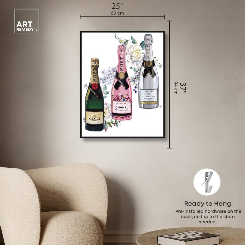 Doll Memories - Champagne Floral Canvas by Art Remedy