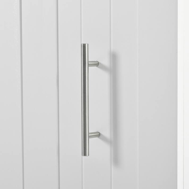 46'' Kitchen Island with Drop Leaf, 3 Tier Pull Out Cabinet Organizer, Towel Rack and 2 Drawers - 46'' x 29.5'' x 37''