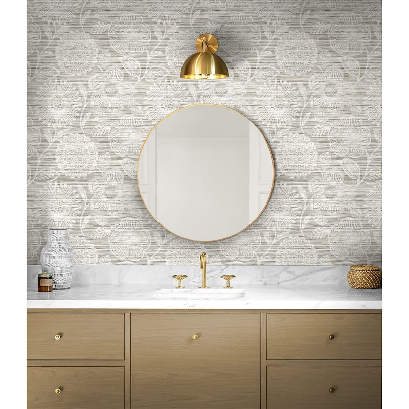 Stacy Garcia Home Faux Grass Floral Peel and Stick Wallpaper