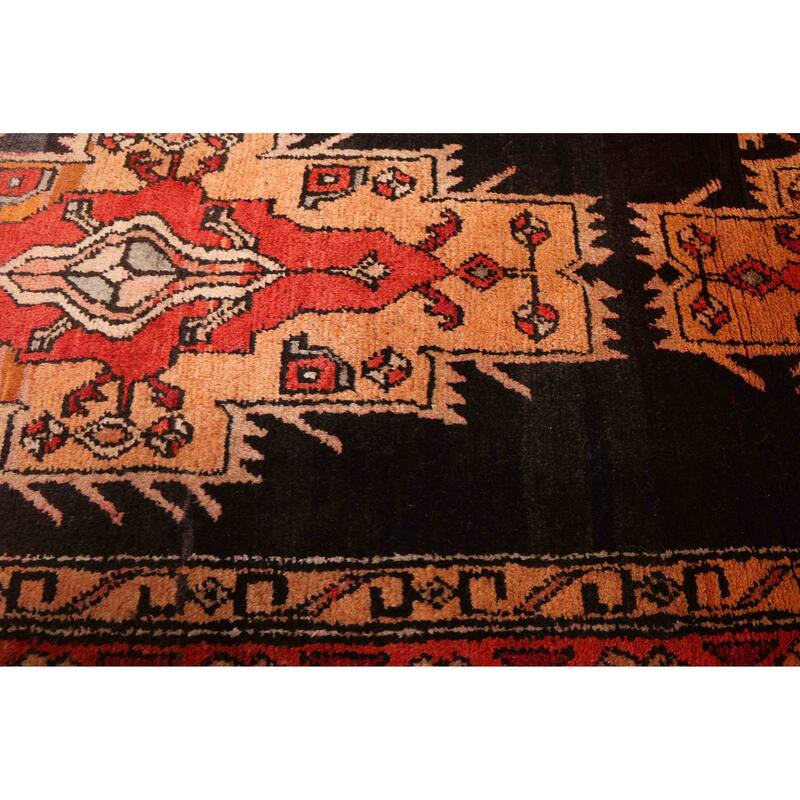 ECARPETGALLERY Hand-knotted Konya Anatolian Black Wool Rug - 4'3 x 13'3
