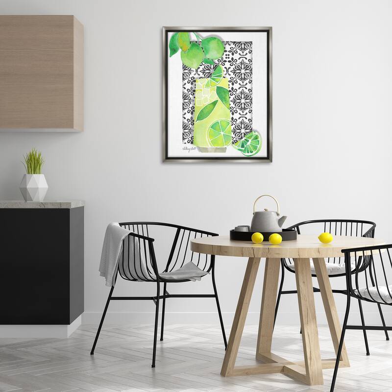 Stupell Mediterranean Mojito Drink Framed Floater Canvas Wall Art Design By Hillary Holt