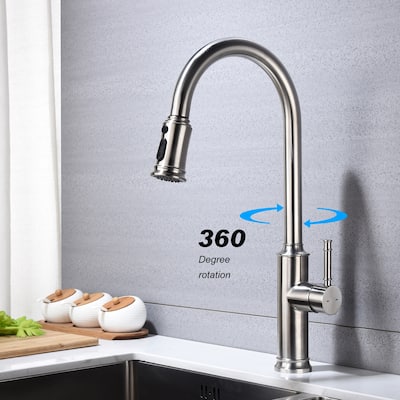 Kitchen Faucet w/Pull Down Sprayer One-Handle Faucet for Kitchen Sink