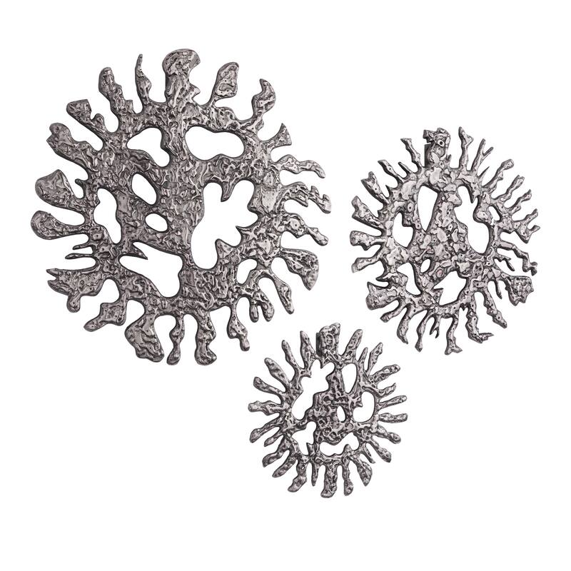 Gold Aluminum Modern Wall Decor (Set of 3)