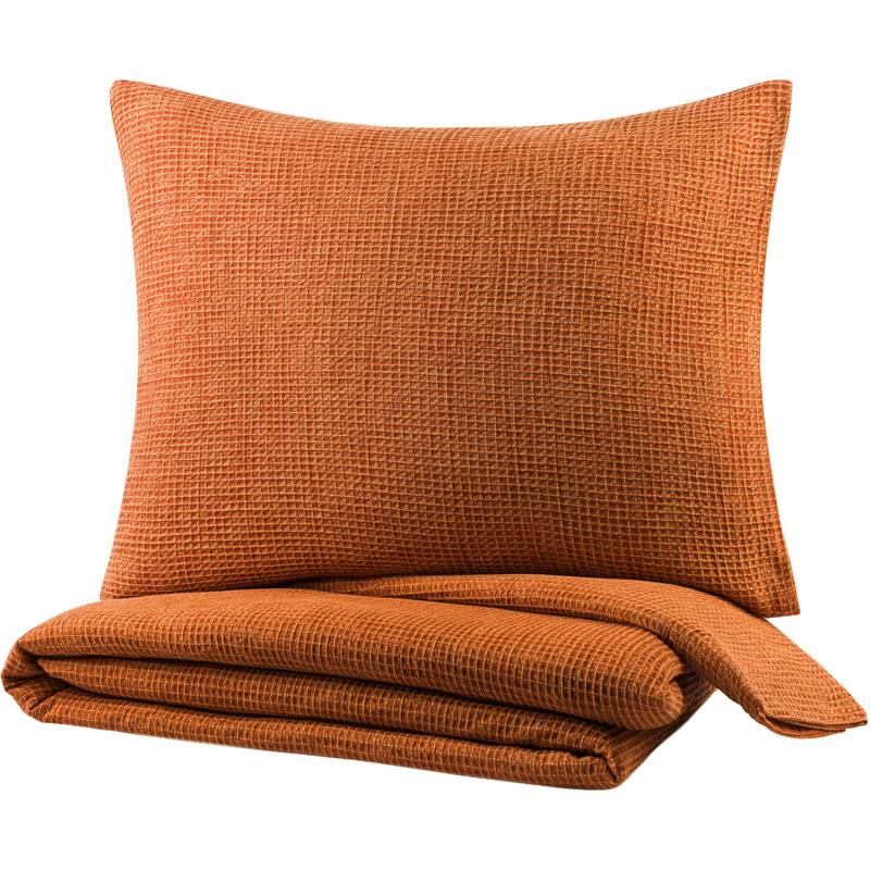 Mahja Waffle Weave Duvet Set