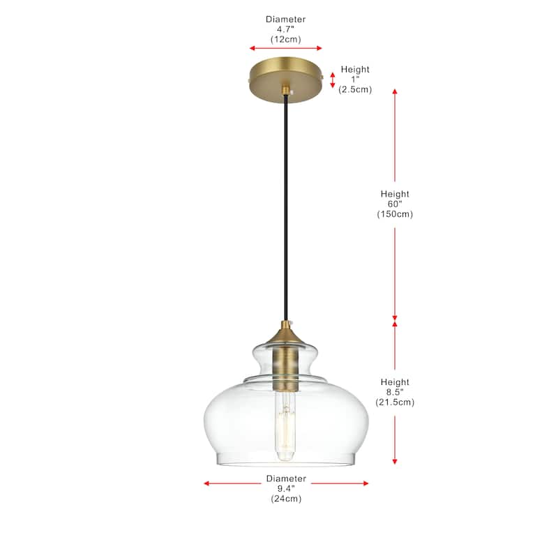 Clear Glass 1-light Pendant