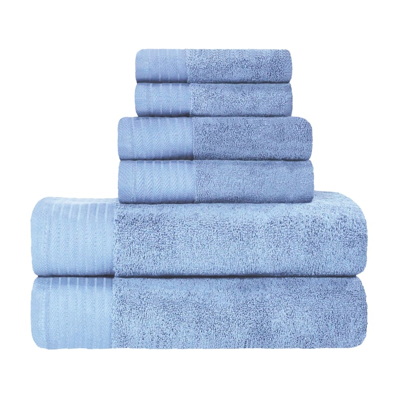 Turkish Cotton 6 Piece Herringbone Solid Towel Set by Superior