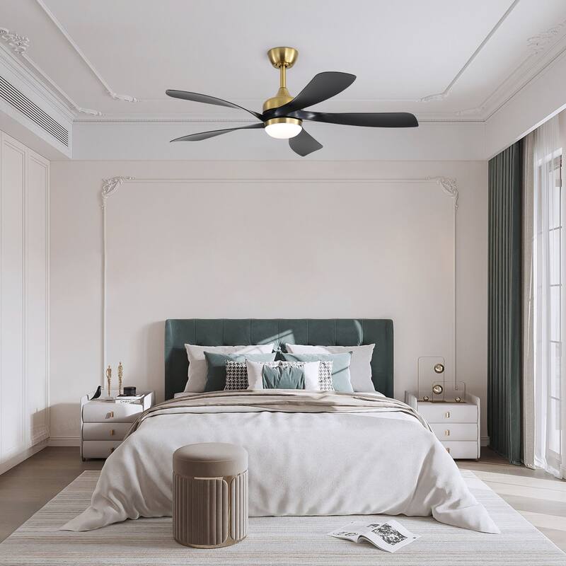 52-Inch Ceiling Fan with Light - Dimmable with Memory Function, DC Reversible Motor, Includes Remote Control