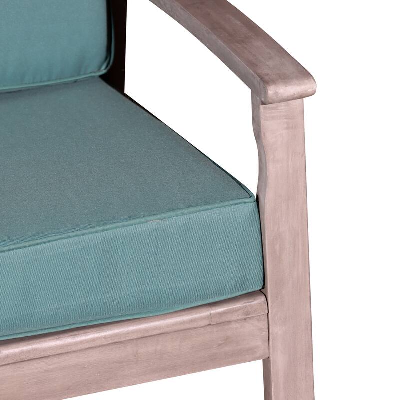 DTY Outdoor Living Longs Peak Eucalyptus Loveseat with Cushions