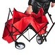 preview thumbnail 4 of 14, Collapsible Garden Cart Removable Canopy Folding Wagon Utility Cart - 49.2 x 20.5 x 45.27 inches
