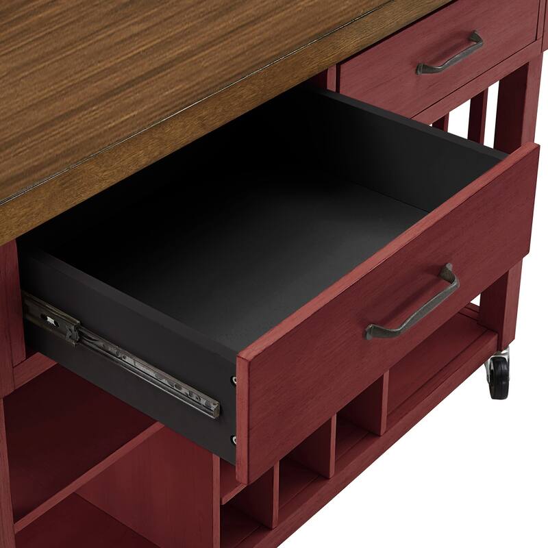 Eleanor Kitchen Island with Wine Rack by iNSPIRE Q Classic