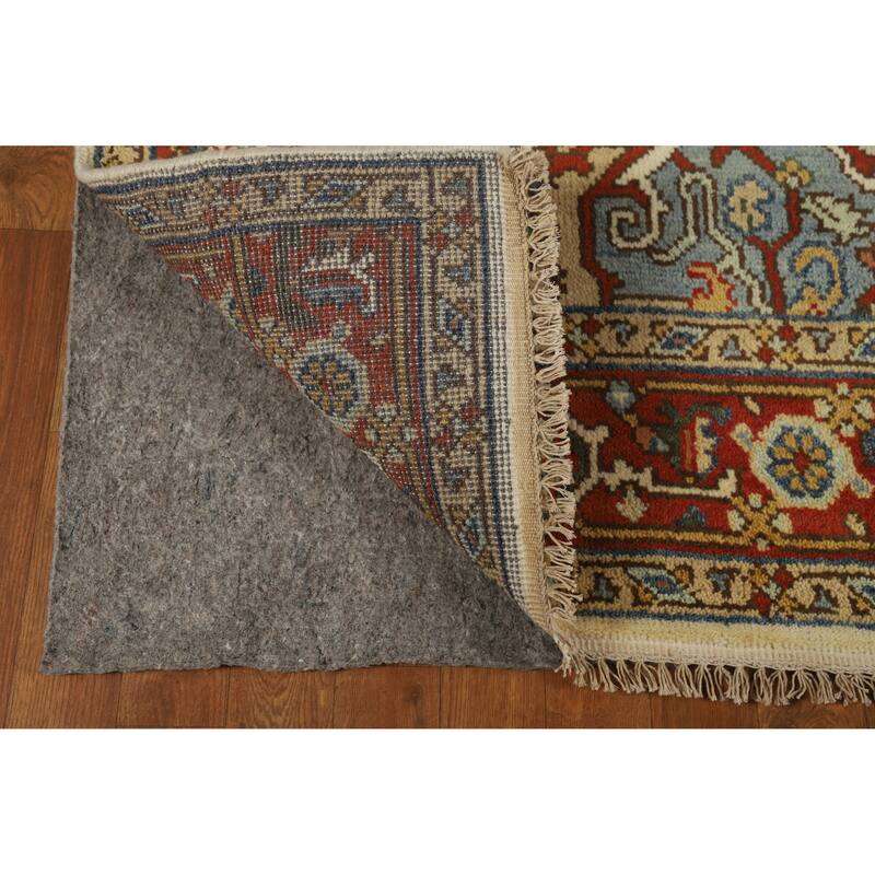 Medallion Heriz Serapi Indian Area Rug Handmade Wool Carpet - 5'9" x 8'9"